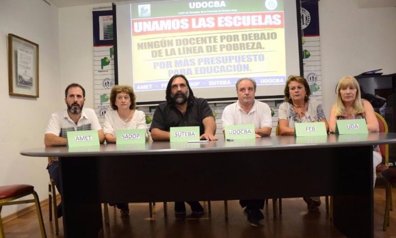  Los gremios docentes se unieron para rechazar la propuesta de Vidal