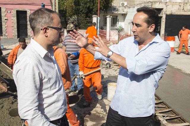  Tagliaferro recorrió obras junto a Valenzuela